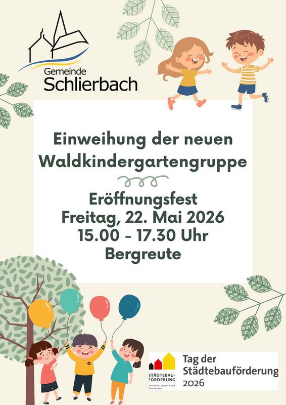 Plakat Einweihung Waldkindergarten Plakat Einweihung Waldkindergarten